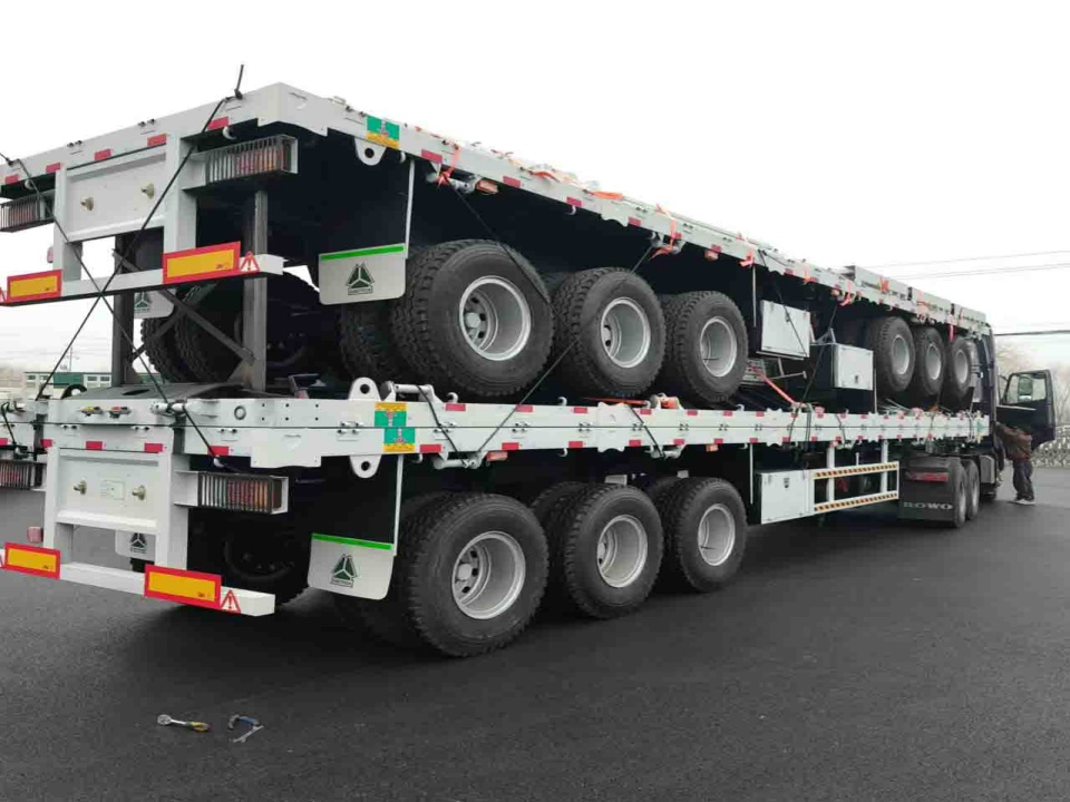 Derun 3 -aksler Hegn semi -trailer sendes til Etiopien