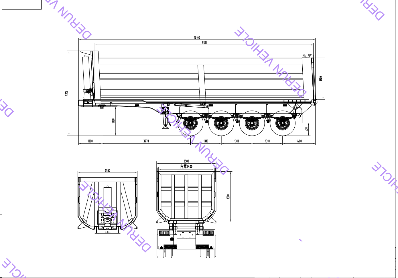 bageste dump semi trailer
