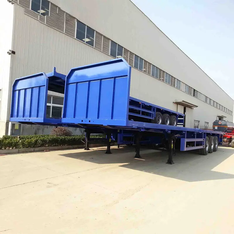 Derun flatbed semi trailer med frontbrættet