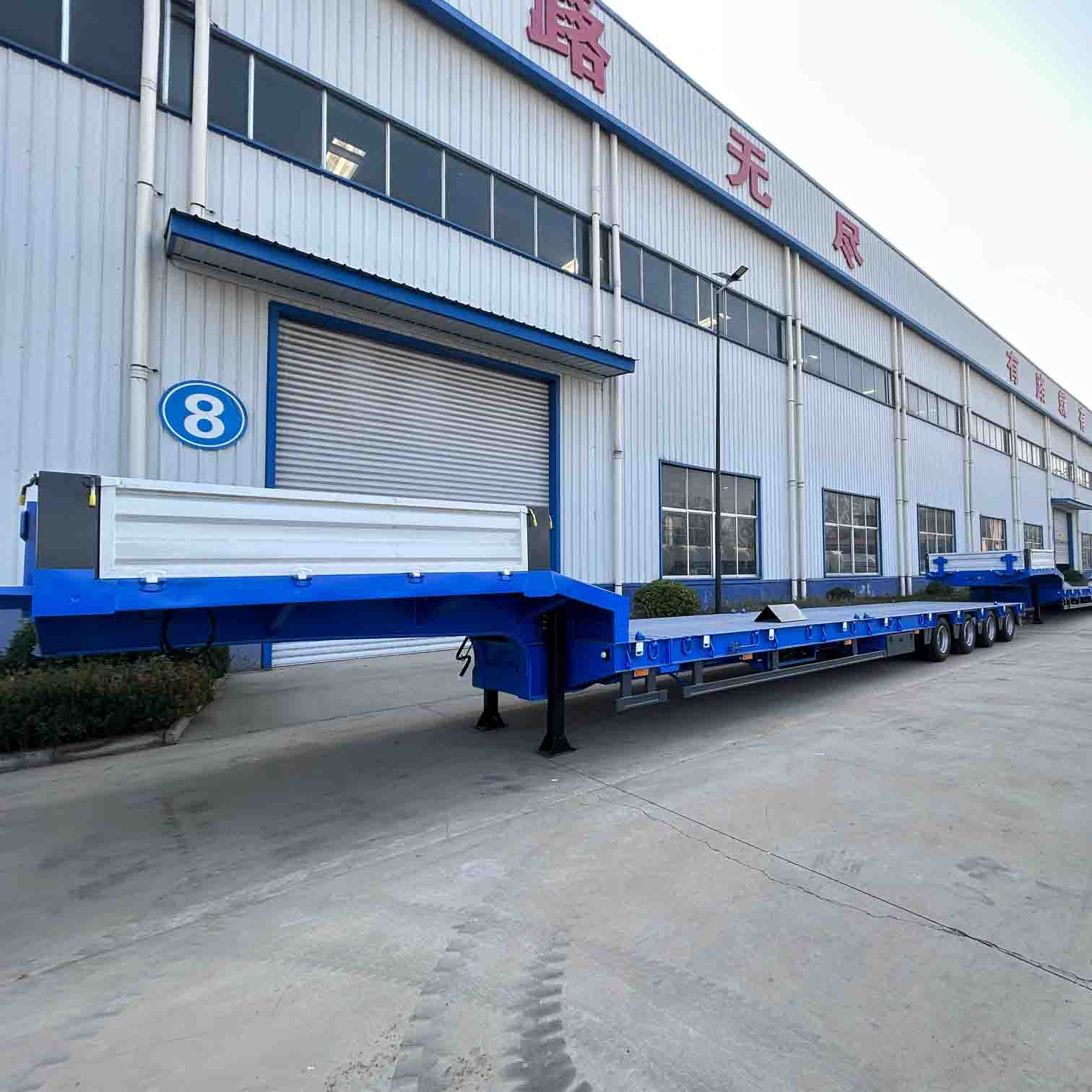 Derun fire-akslen lav-senge semi-trailer designet til russisk